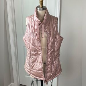 Maurices Rose Gold Pink Puffer Vest, Size XL